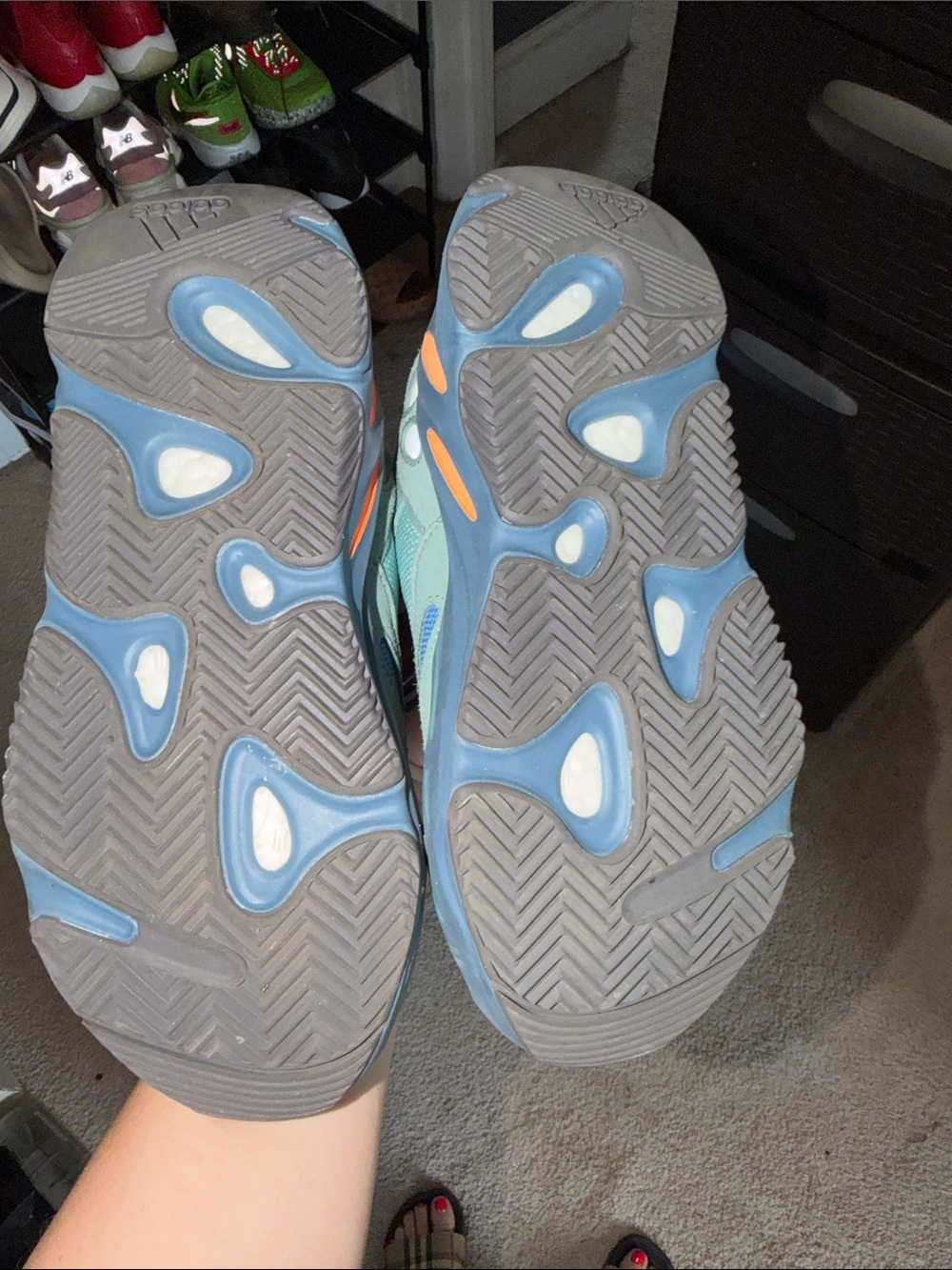 Yeezy Kids Sneakers in Teal and Blue - Picture 5 of 6